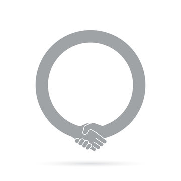Handshake Circle Vector Icon