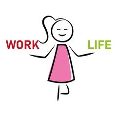 Frau im Gleichgewicht - Arbeit und Leben