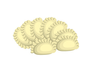 dumplings cartoon design isolated on white background