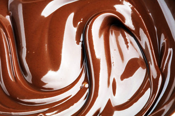 Melting chocolate, melted delicious chocolate for praline icing confectionery
