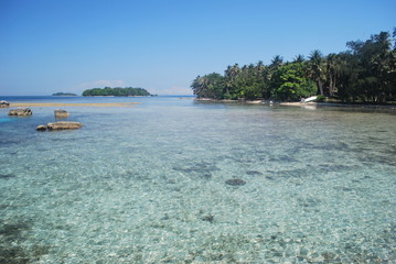 tropical beach on indonesia