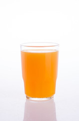orange juice on a background