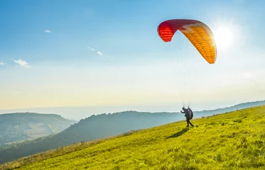 Acrylic prints Air sports Paraglider on the ground
