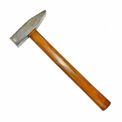 The tool is manual. A metal hammer