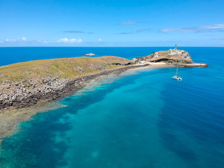 Drone view of Abrolhos, Bahia, Brazil