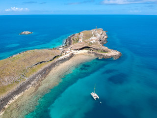 Drone view of Abrolhos, Bahia, Brazil