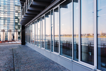 office windows in the Rheinauhafen, Cologne