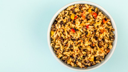 Healthy Vegetarian Or Vegan Meal Of Rice And Quinoa