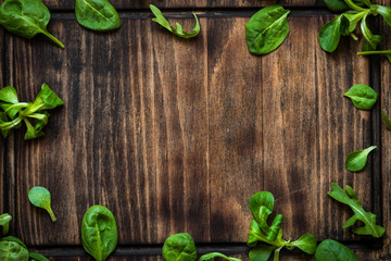 Green food background.