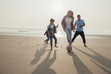 Mother Showing Football Tricks