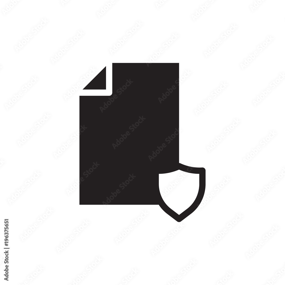 Poster file security filled vector icon. modern simple isolated sign. pixel perfect vector illustration for