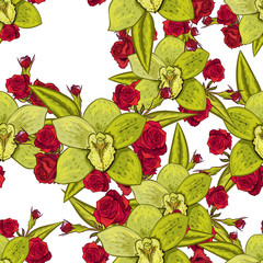 vector seamless flower pattern 