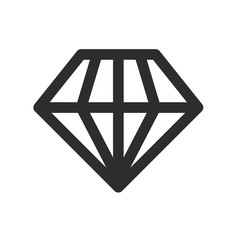 Diamond Icon Vector. Simple flat symbol. illustration on white background.