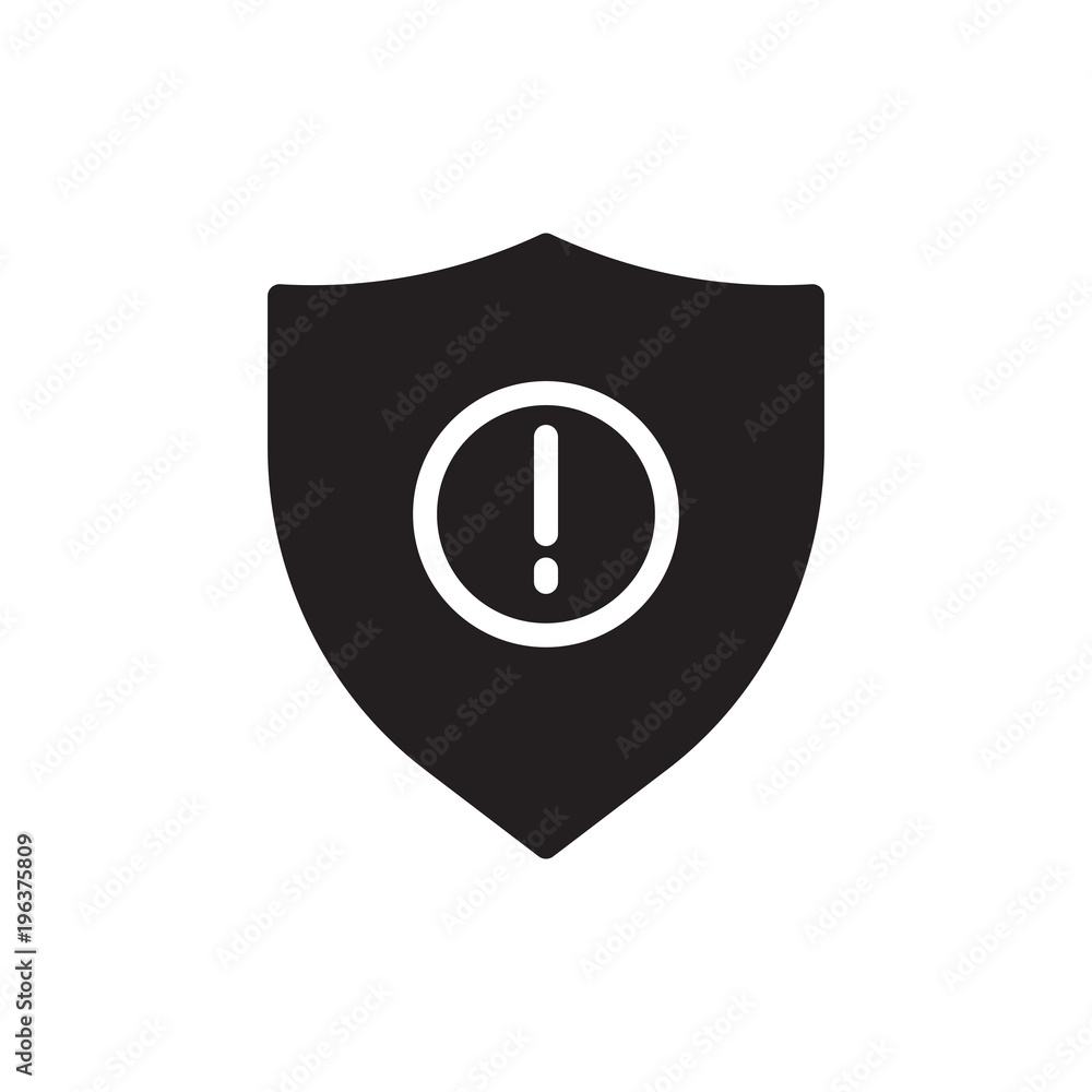 Poster security error filled vector icon. modern simple isolated sign. pixel perfect vector illustration fo