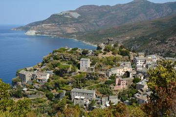 Fototapeta na wymiar Corse, village de Nonza.