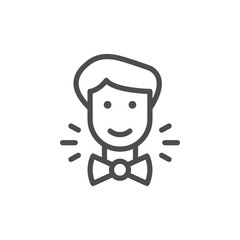 Groom line icon