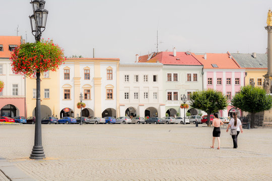 Strade e piazze della citt&agrave; di Kromeriz in Repubblica Ceca