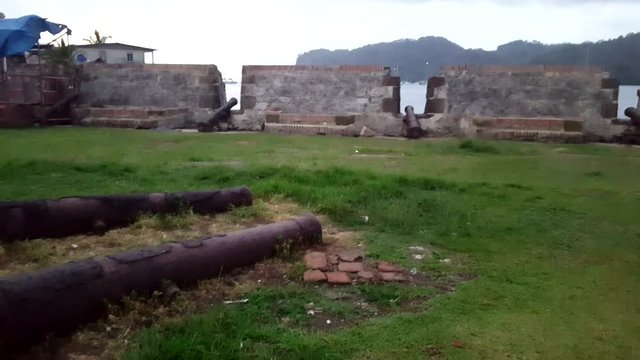 San Lorenzo fort Spanish ruins. Environmental factors, lack of maintenance and uncontrollable urban developments have cited UNESCO List of World Heritage in Danger, Panama