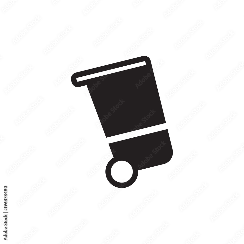 Poster recycle bin, garbage bin filled vector icon. modern simple isolated sign. pixel perfect vector illus