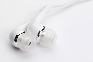 Earphone on white background