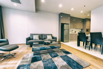 Living room interior - vintage filter