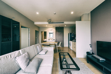 Living room interior - vintage filter