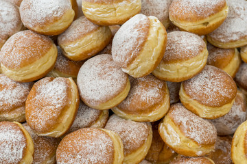 Closeup background and wallpaper of fresh bakery in a supermarket