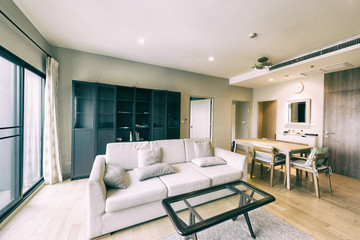 Living room interior - vintage filter