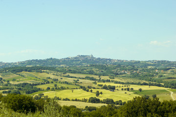 Fototapeta premium Panoramic view of Montefiascone from viterbo