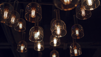Close up light bulb, lamp isolated photo