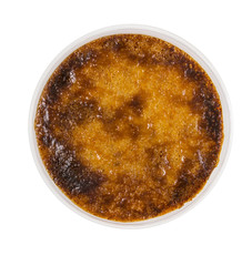 Custard on white background