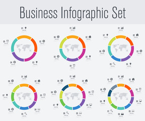 Set with infographics