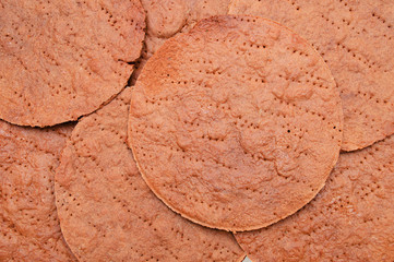 Baked cakes for a close-up cake