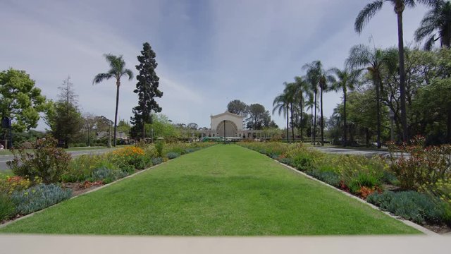 Grass And Flowers Near The Spreckels Organ Pavilion