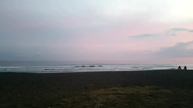 Venao Beach is one of Panama's most beautiful beaches facing the big blue pacific ocean. Video in the sunset. 