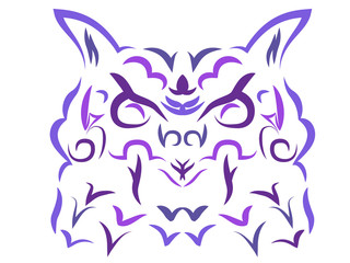 Tribal owl vector illustration