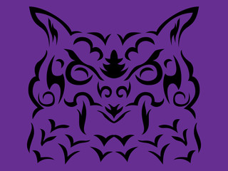 Tribal owl vector illustration