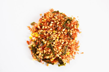 Furikake: Dry condiment of japanese cuisine. Isolated.