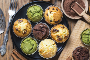 Muffin Cake, tea cake, chocolate cake, walnut cake,