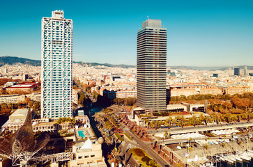 Two skyscrapers of Barcelona