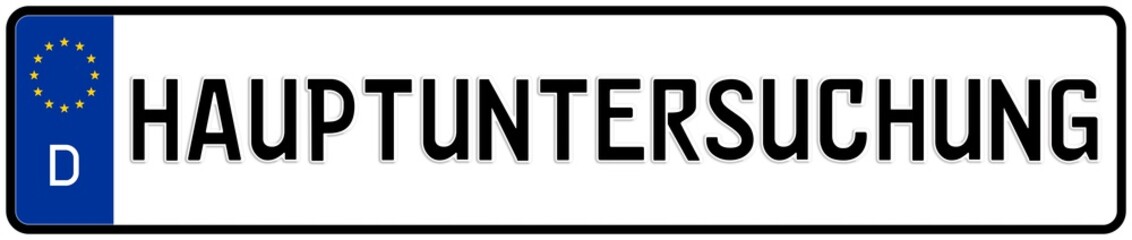 spkw32 SignPersonenKraftWagen spkw - Kennzeichen: Hauptuntersuchung - Autokennzeichen / Nummernschild - (Original-Verhältnis 520 X 110 mm) - banner xxl g5908