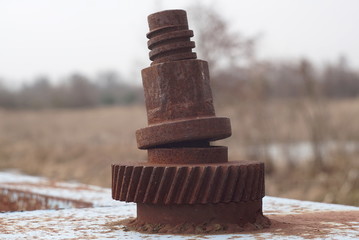 Old rusty construction details 