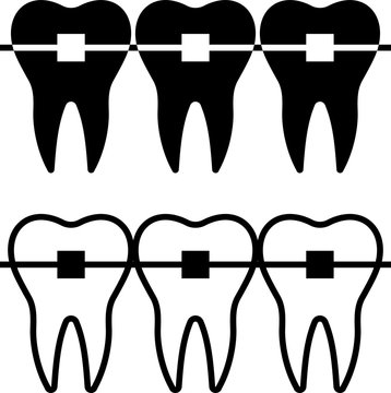 Tooth Braces Icon, Braces