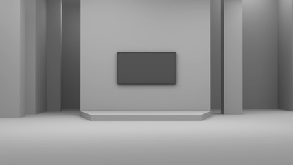TV screen 3d rendering