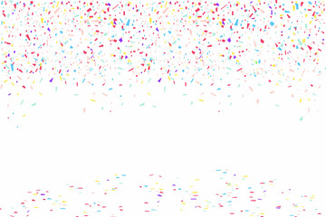 Colorful confetti isolated on white background