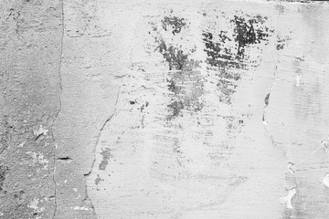 Wall fragment with attritions and cracks