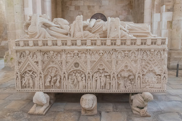 Alcobaça monastery, in Portugal, grave of the queen
