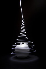 Light Painting sur un objet en forme de pomme