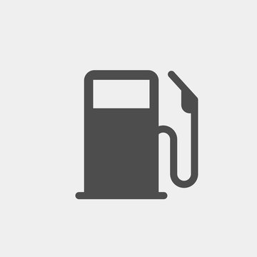 Gas station flat vector icon