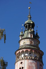 Detail of tower in Cesky Krumlov